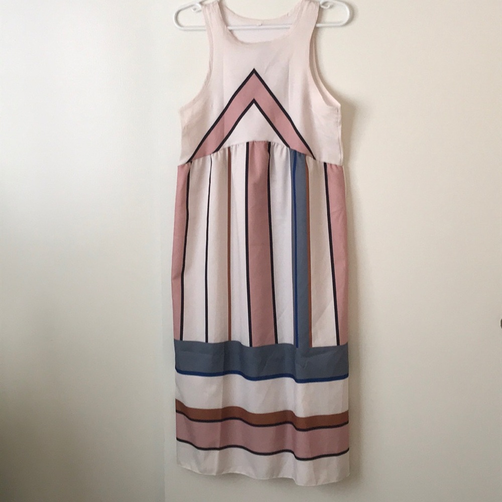 Striped midi dress